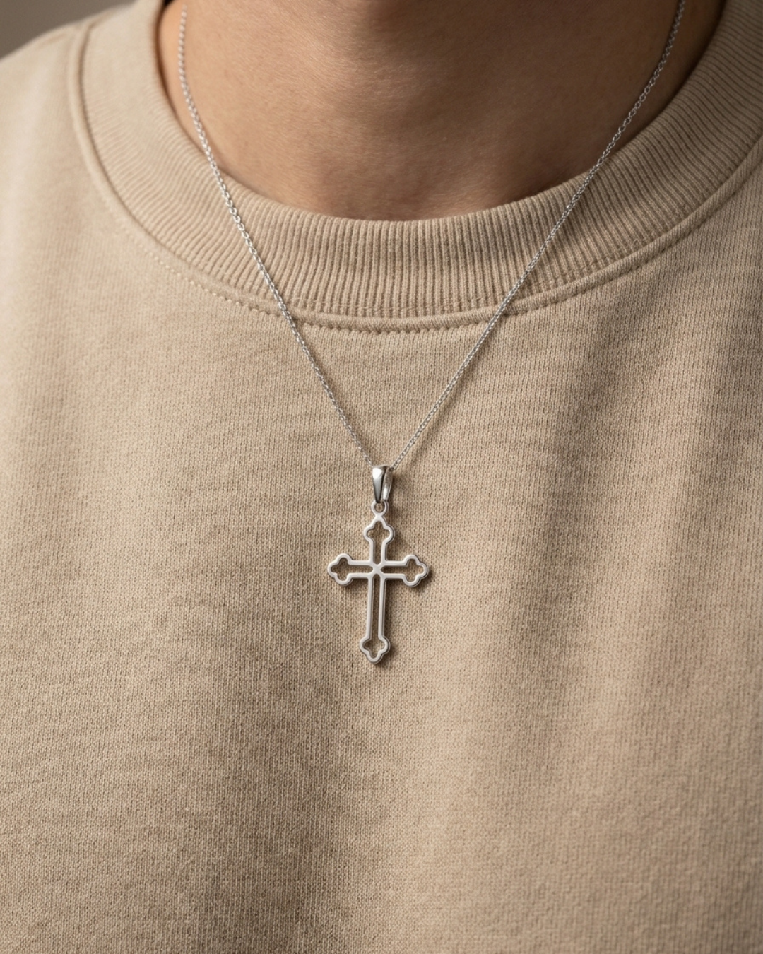 The Openwork Trefoil Cross Pendant