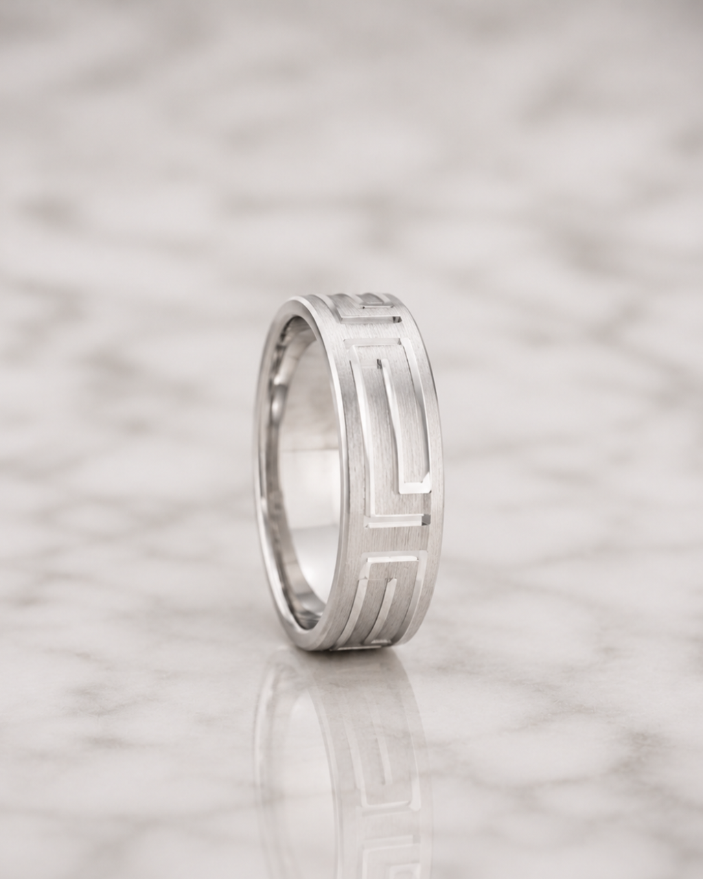 Greek Maze Engraved Men’s Dibla Ring