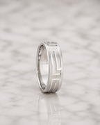 Greek Maze Engraved Men’s Dibla Ring