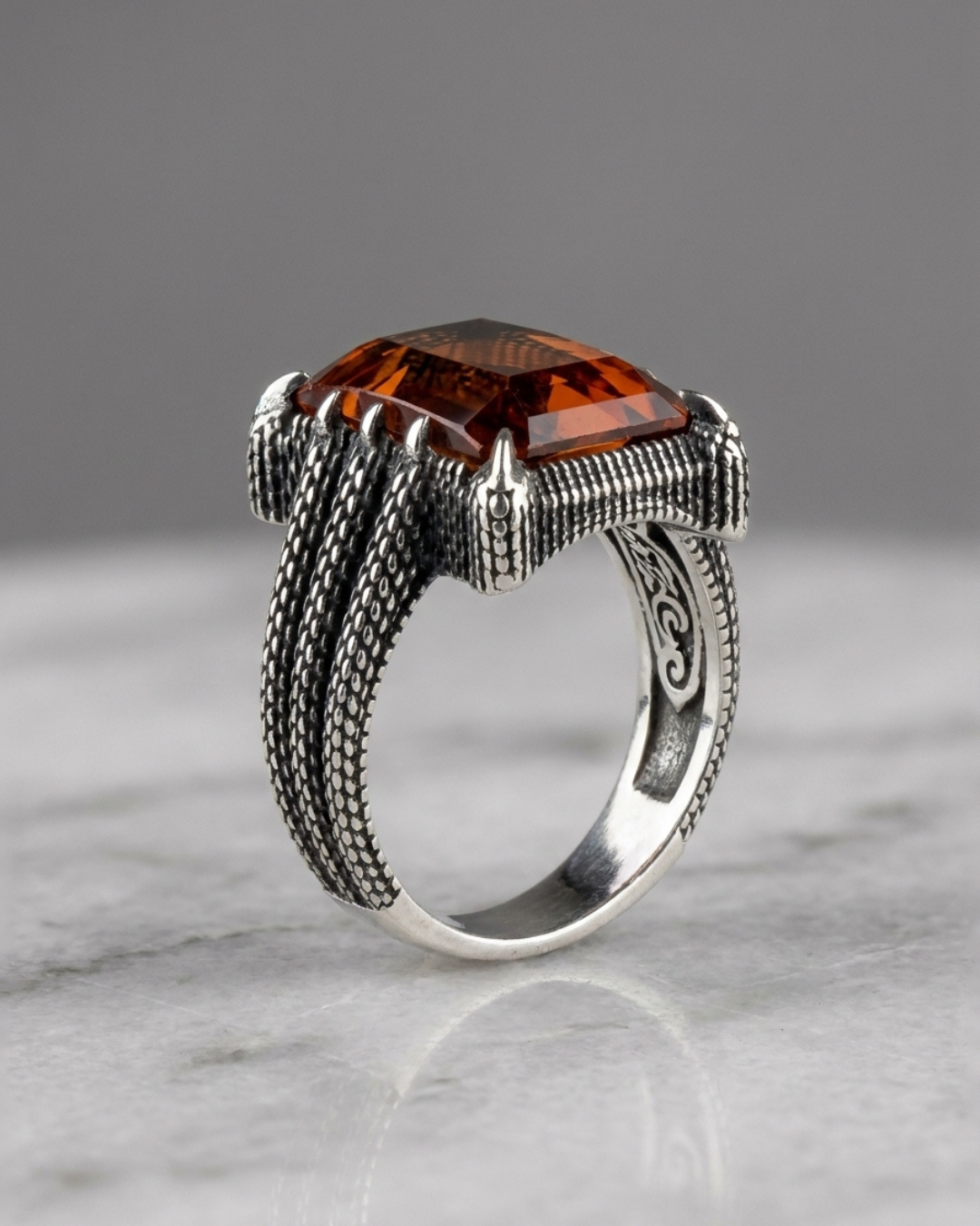 Imperial Amber Talon Ring