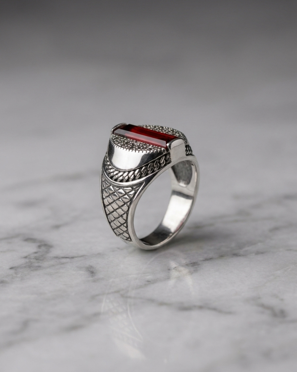 The Crimson Grid Baguette