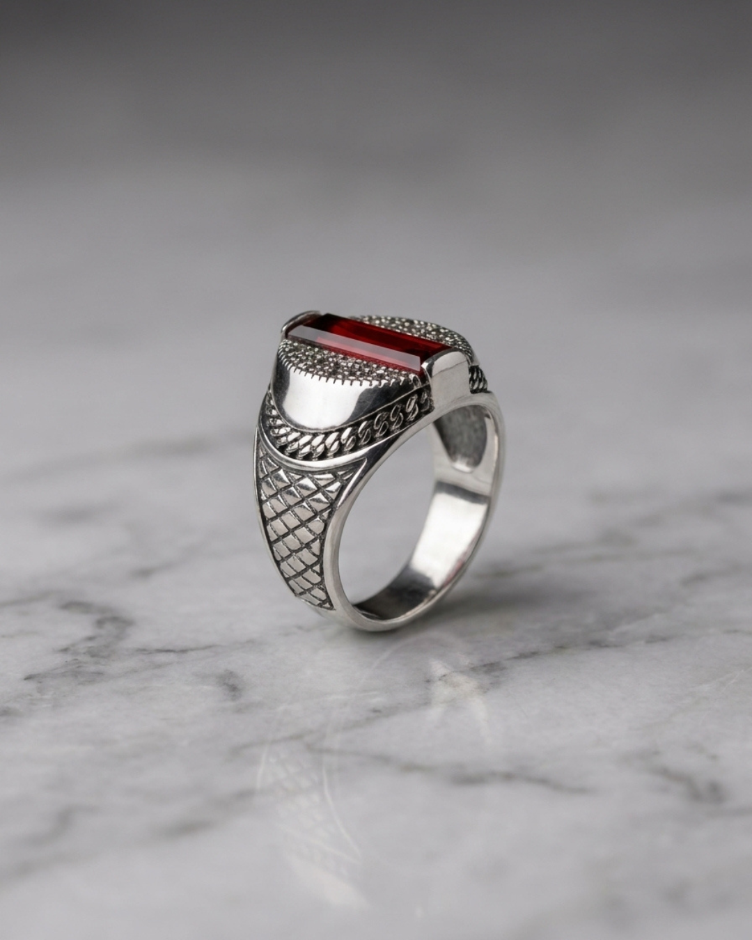 The Crimson Grid Baguette