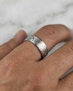 Woven Texture Silver Men’s Dibla Ring