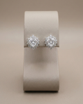 Heart Halo Studs Earring Sterling Silver