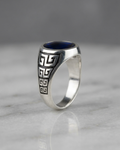 Florence Azure Meander Ring