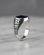 Florence Azure Meander Ring
