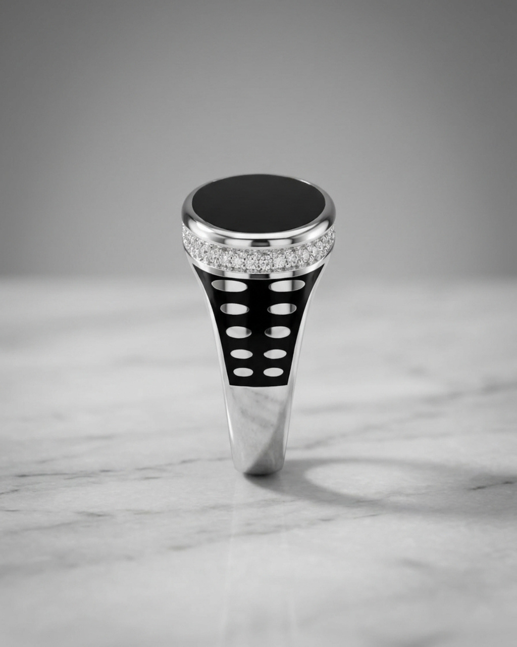 Venice Nero Elite Signet Ring