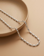 Barrel Link Chain Sterling Silver