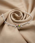 Silver Meenakari Mango Payal Anklet