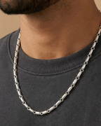 Barrel Link Chain Sterling Silver