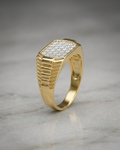 The Florentine Oro Pave Signet