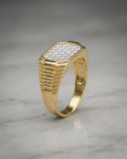 The Florentine Oro Pave Signet