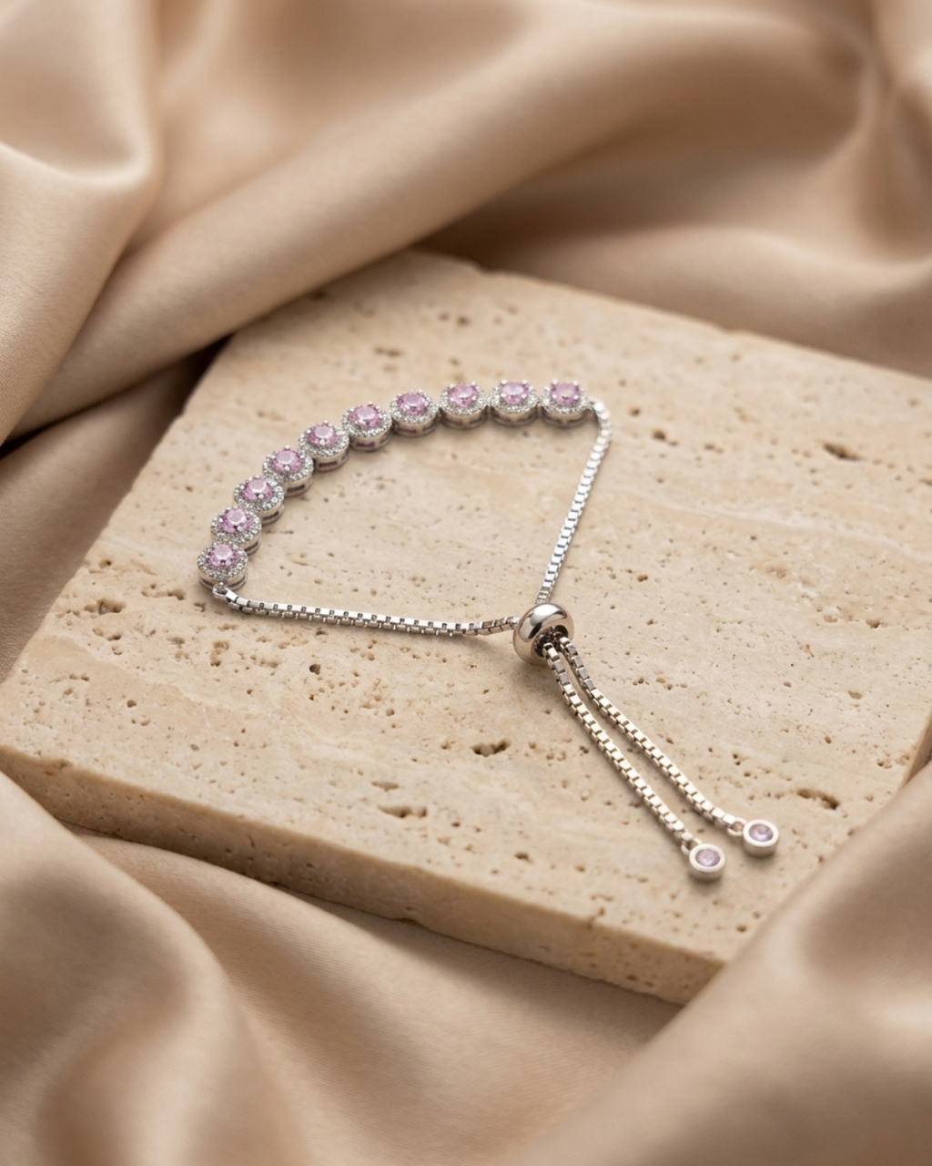 Blush Pink Bolo Bracelet
