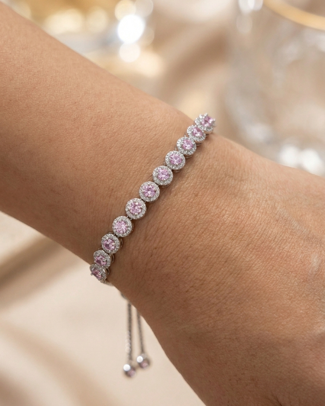 Blush Pink Bolo Bracelet