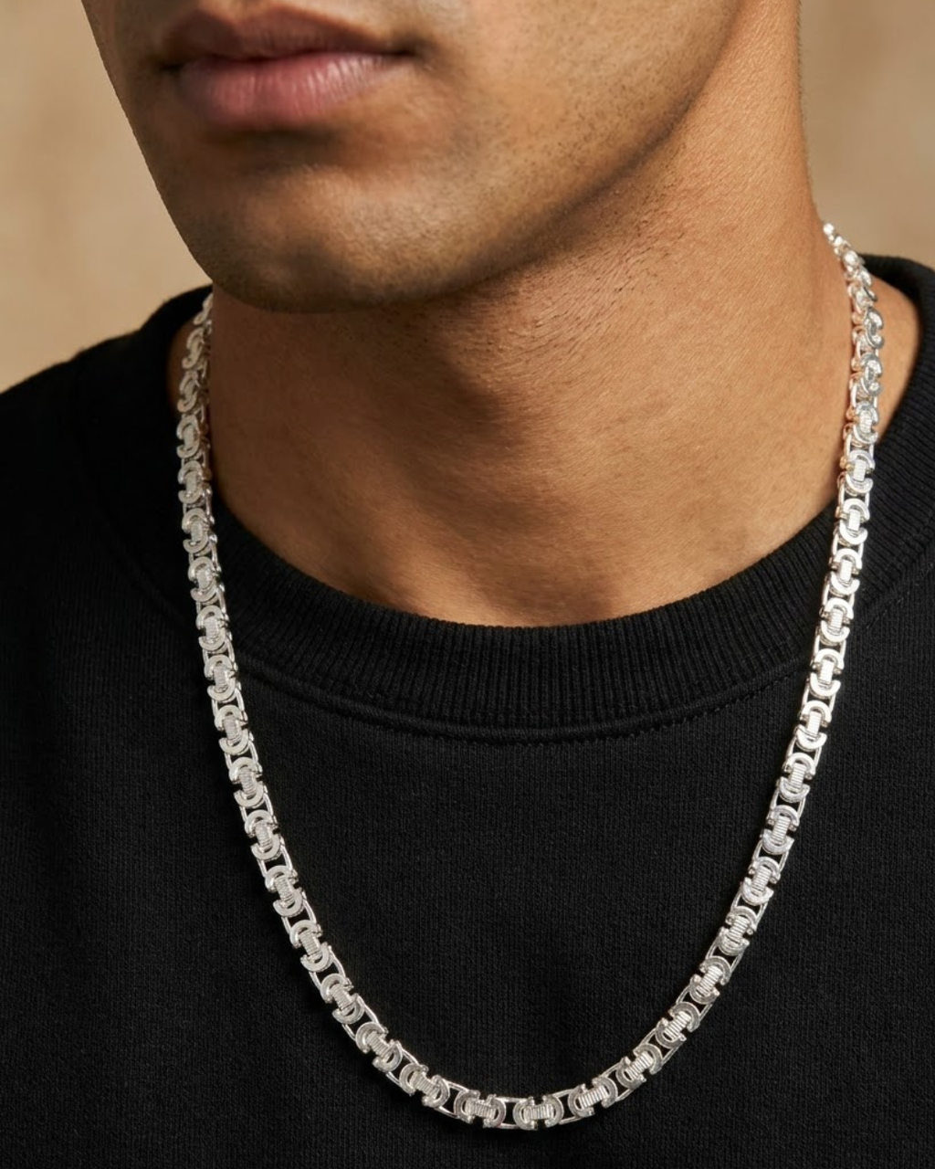Byzantine Chain Necklace Sterling Silver