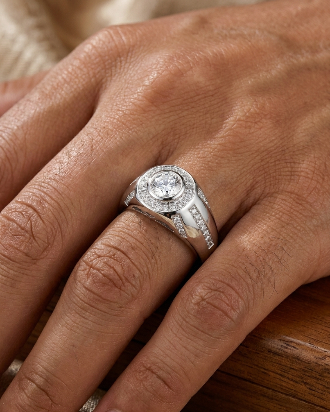 Milano Riviera Solitaire Signet Ring