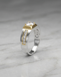 Verona Two Tone Solitaire Ring