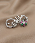 Calligraphy Flower Brooch Sterling Silver