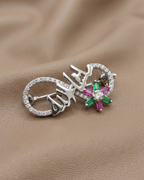 Calligraphy Flower Brooch Sterling Silver
