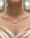 Curved Stone Women's Necklace Sterling Silver