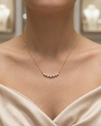 Curved Stone Women's Necklace Sterling Silver