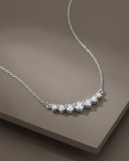 Curved Stone Women's Necklace Sterling Silver