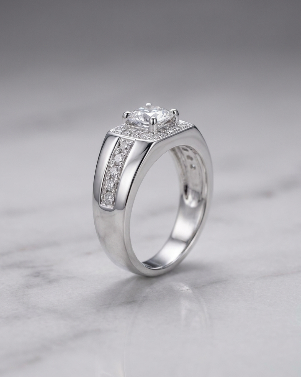 The Napoli Pave Channel Solitaire