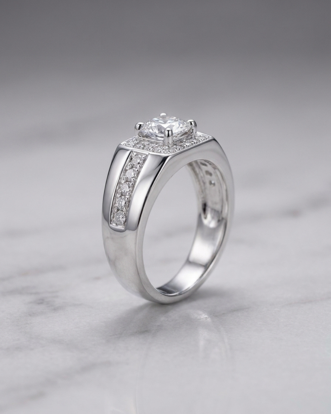 The Napoli Pave Channel Solitaire