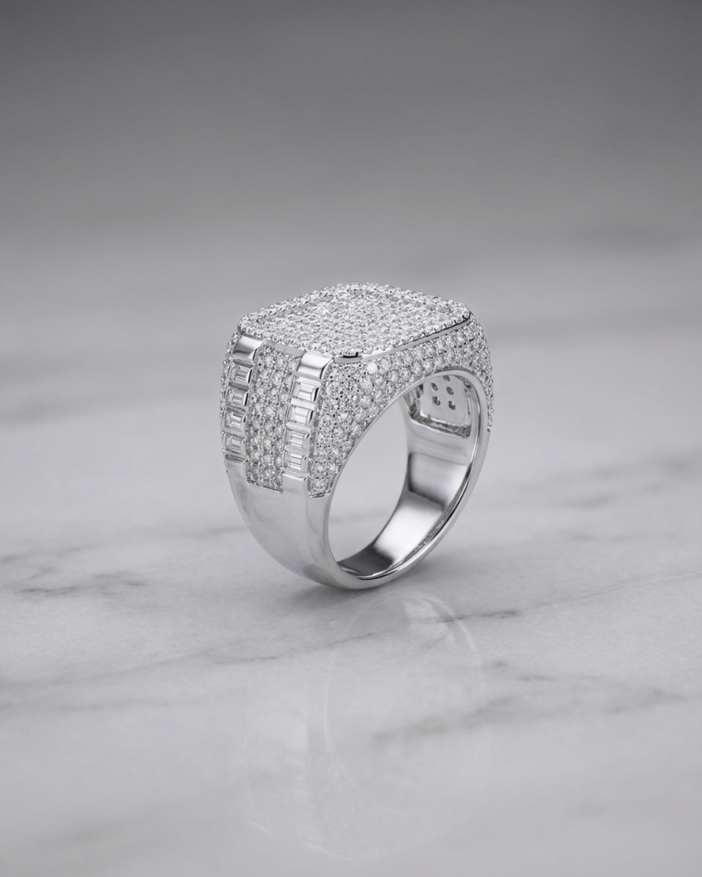 Milano Glacier Ice Pavé Ring
