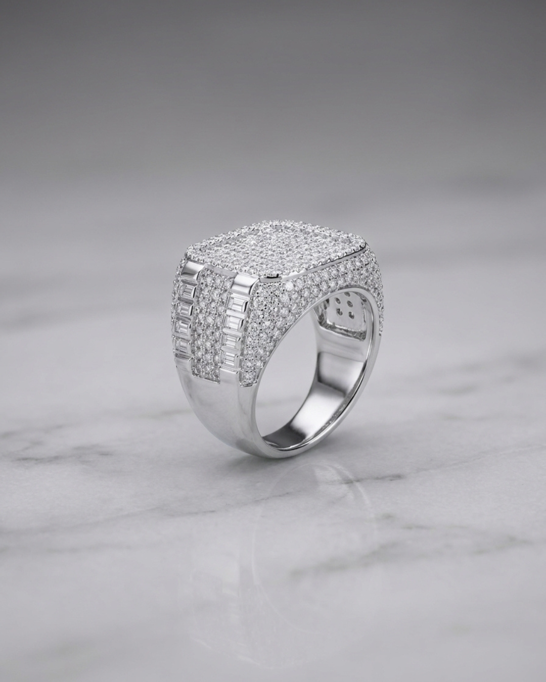 Milano Glacier Ice Pavé Ring