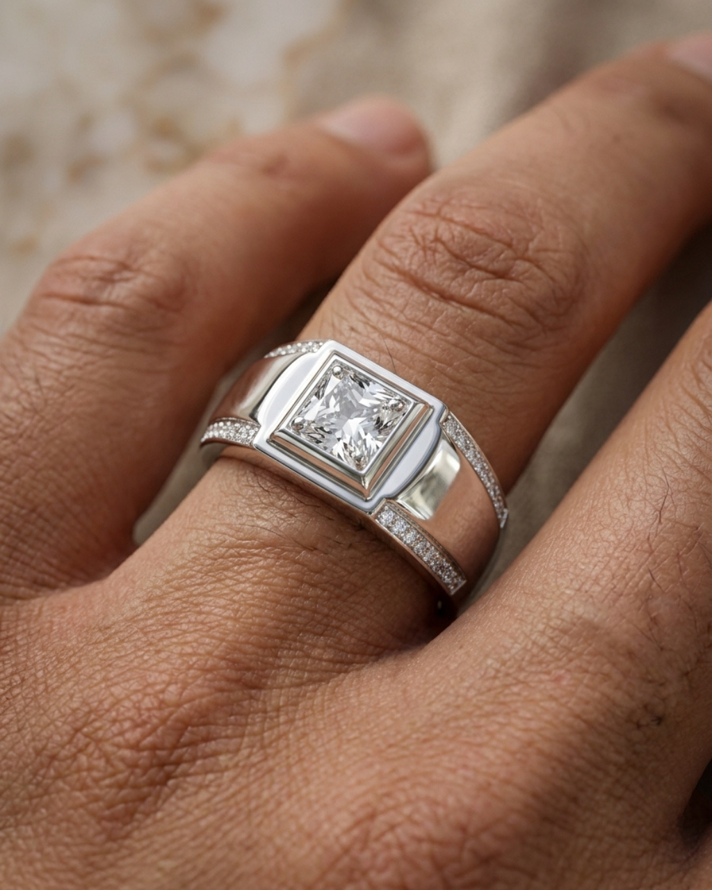 Firenze Tuscan Solitaire Signet Ring