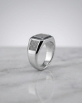 Siena Nero Pave Signet Ring