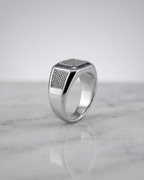 Siena Nero Pave Signet Ring