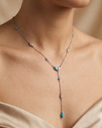 Turquoise Necklace Sterling Silver