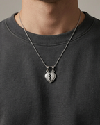 "Love You" Broken Heart Couples Pendant Set