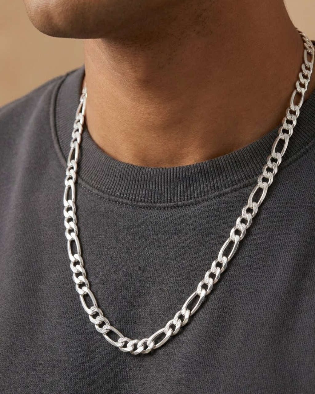 Diamond Cut Link  Chain Sterling Silver