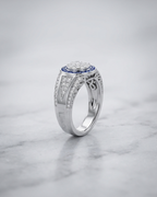 Venice Amalfi Sapphire Pave Ring