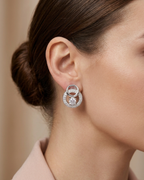 Interlocking Circle Studs Earring Sterling Silver