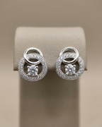 Interlocking Circle Studs Earring Sterling Silver
