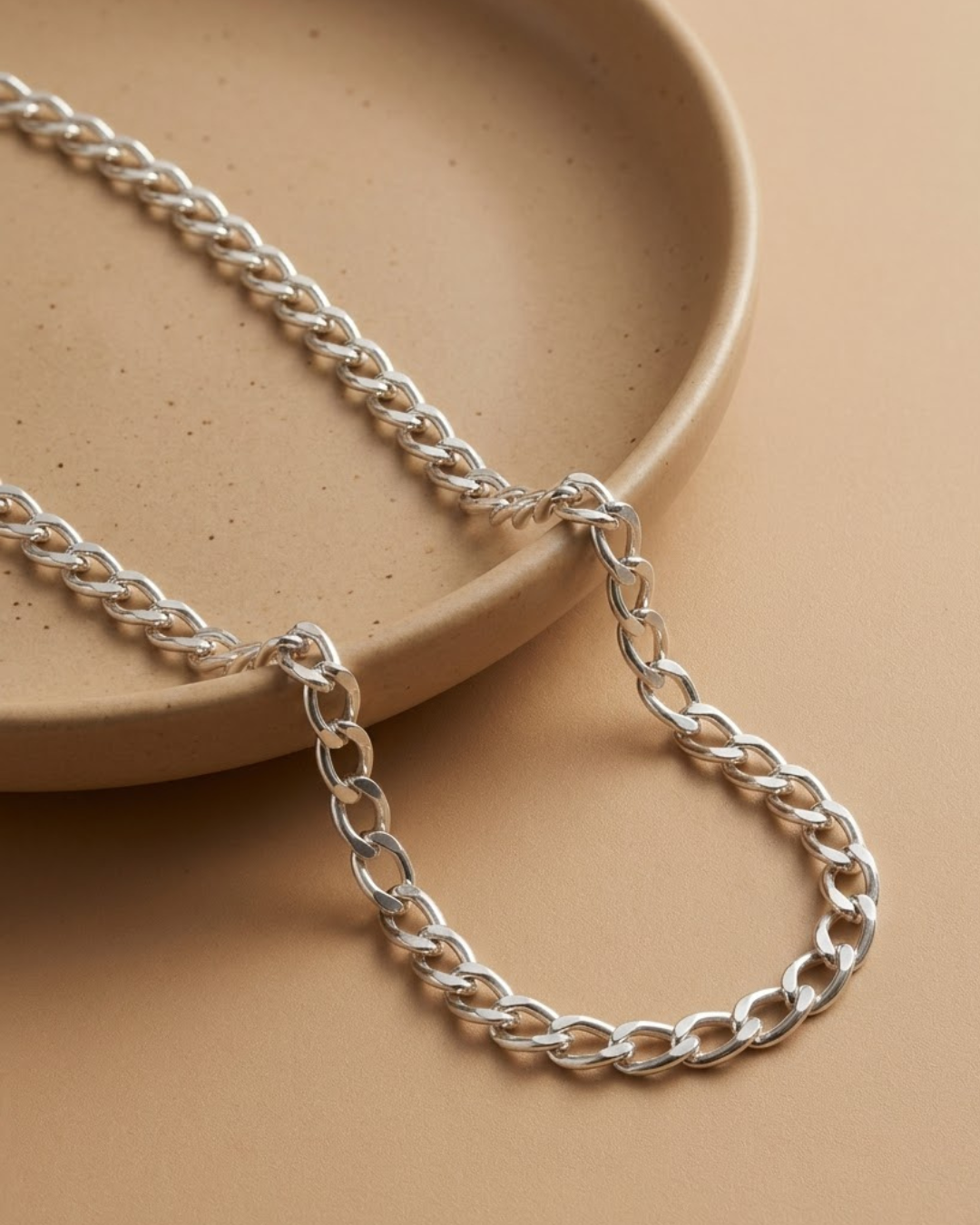 Classic Open Curb Link Chain Sterling Silver