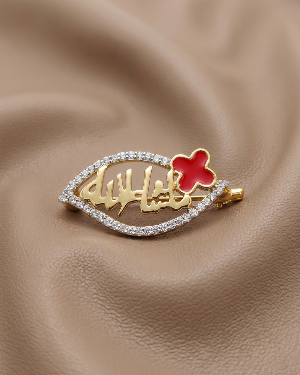 Floral Calligraphy Brooch Sterling Silver