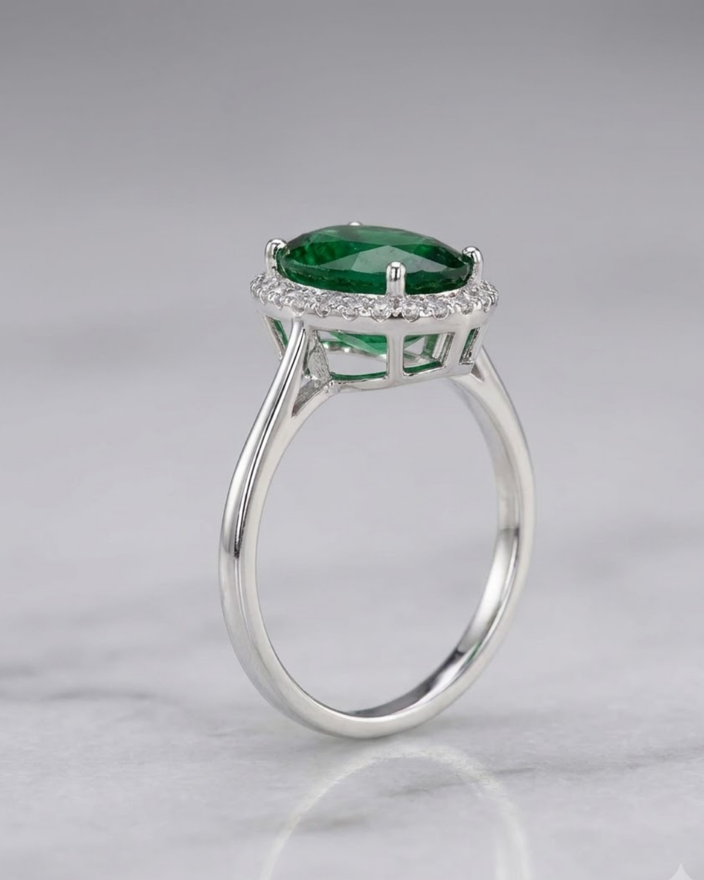 Oval Cathedral Ring Sterling Silver