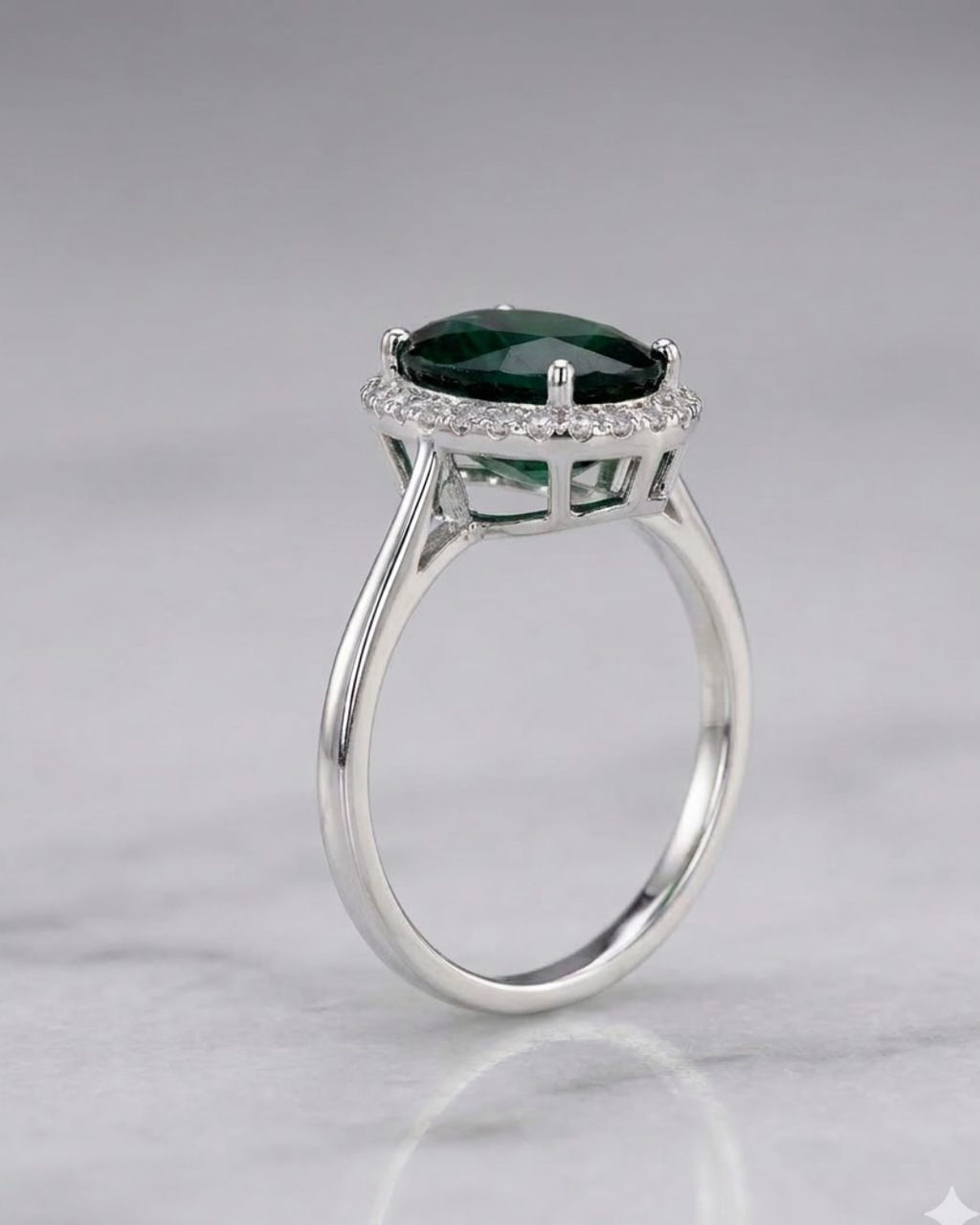 Oval Cathedral Ring Sterling Silver