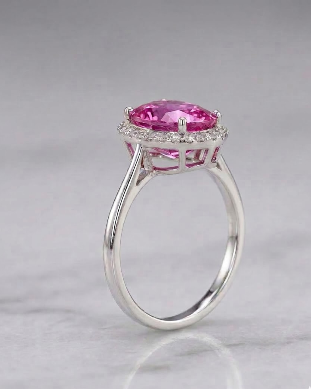 Oval Cathedral Ring Sterling Silver
