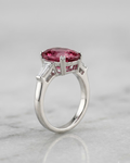 Tapered Baguette Ladies Ring Sterling Silver