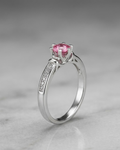 Solitaire Channel Ring Sterling Silver