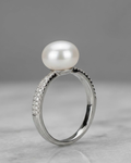 Lustrous Pearl Ring Sterling Silver
