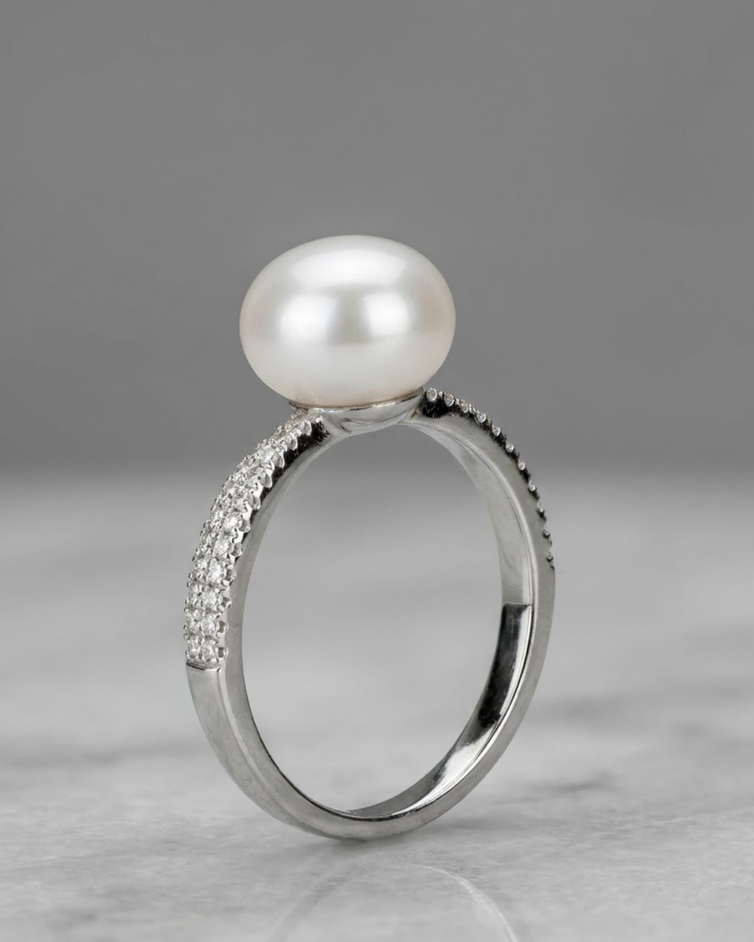Lustrous Pearl Ring Sterling Silver