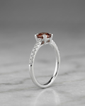 Smoky Cushion Ring Sterling Silver
