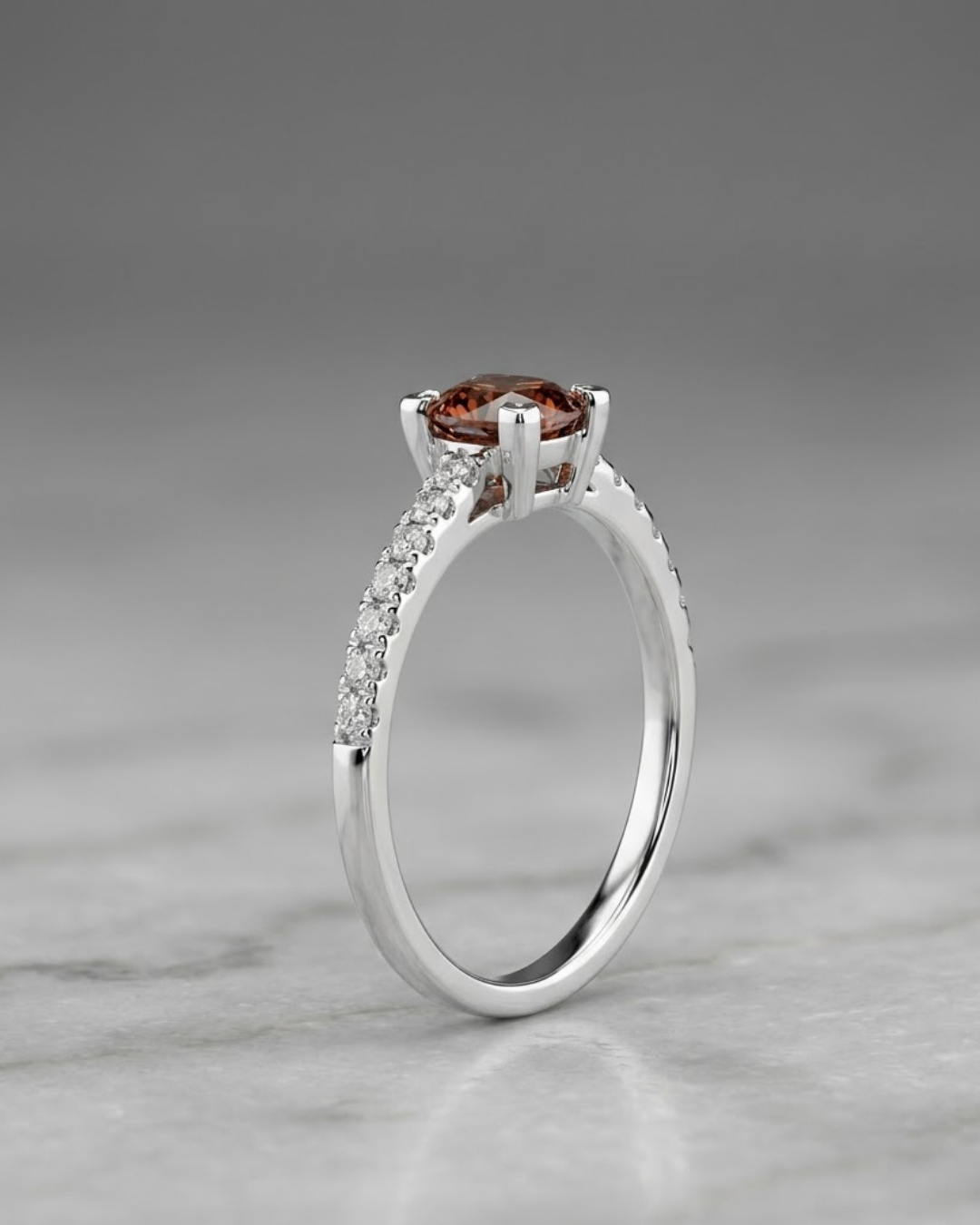 Smoky Cushion Ring Sterling Silver